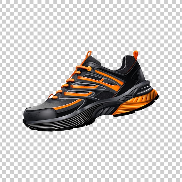 Free PSD running shoes or sneakers on a transparent background