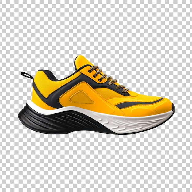 Free PSD running shoes or sneakers on a transparent background
