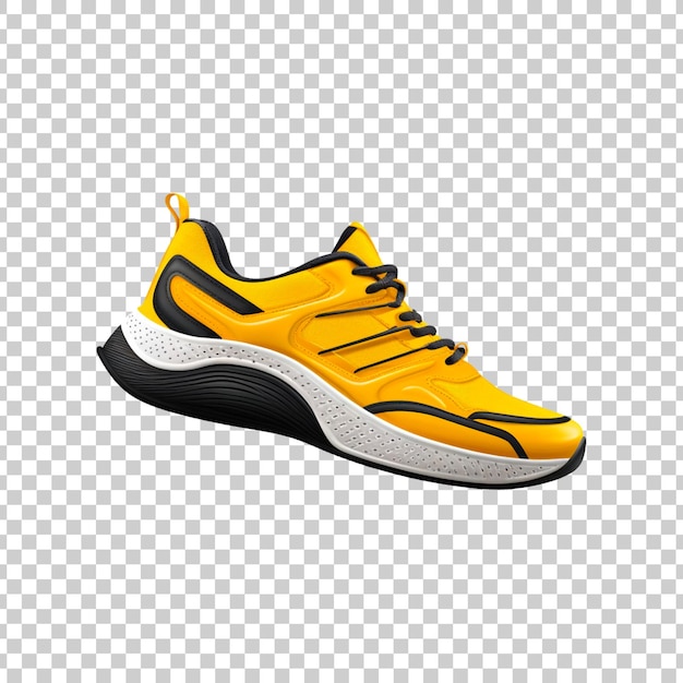 Free PSD running shoes or sneakers on a transparent background