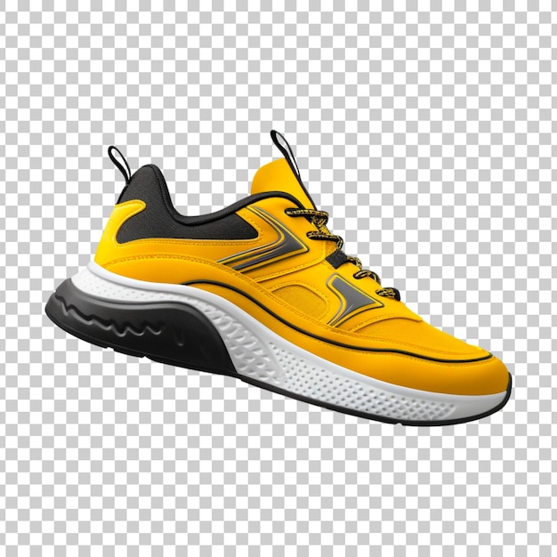 Free PSD running shoes or sneakers on a transparent background