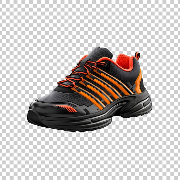 Free PSD running shoes or sneakers on a transparent background