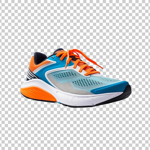 Free PSD running shoes or sneakers on a transparent background