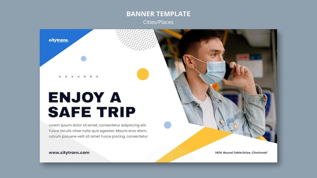 Free PSD safe trip banner template