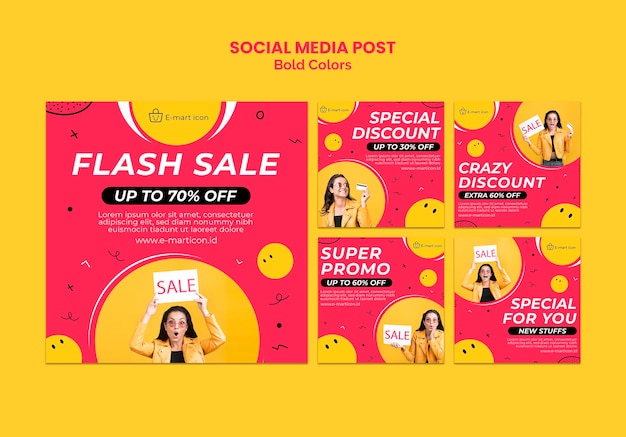 Free PSD sale ad social media post template