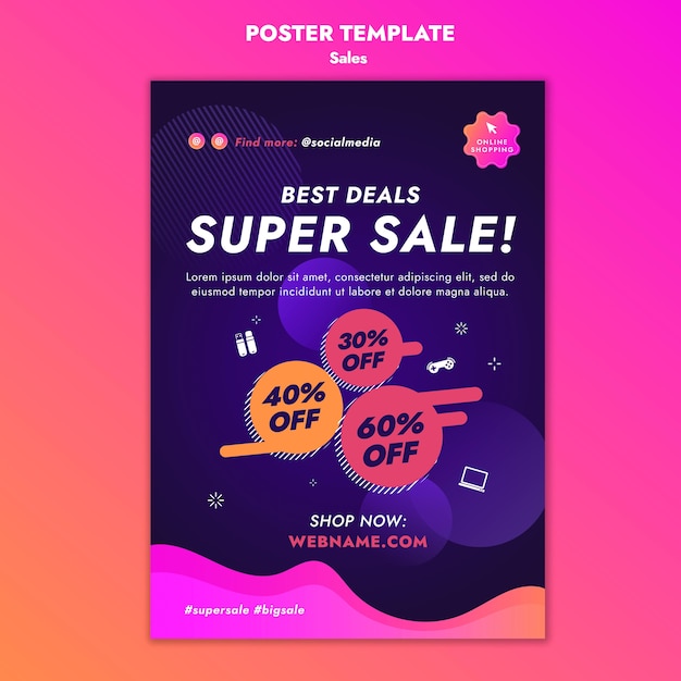 Sales offers poster template