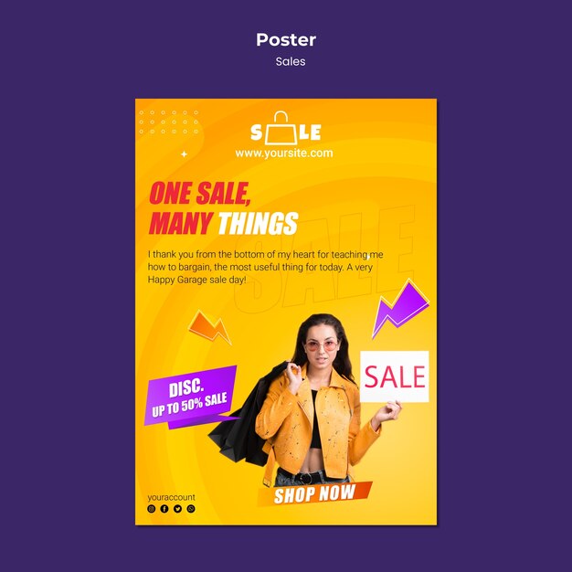 Sales template design of poster