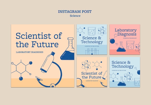 Free PSD science template design