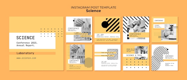 Free PSD science template design