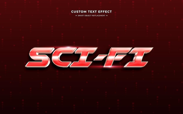 Free PSD scifi 3d text style effect