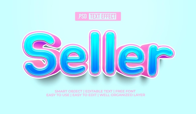 Free PSD seller text style effect