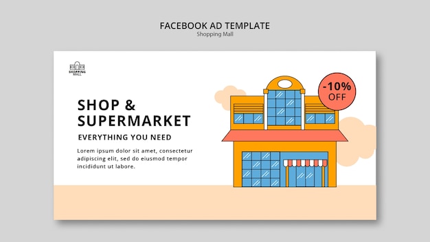 Free PSD shopping mall facebook template