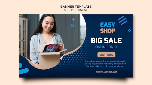 Free PSD shopping online banner template