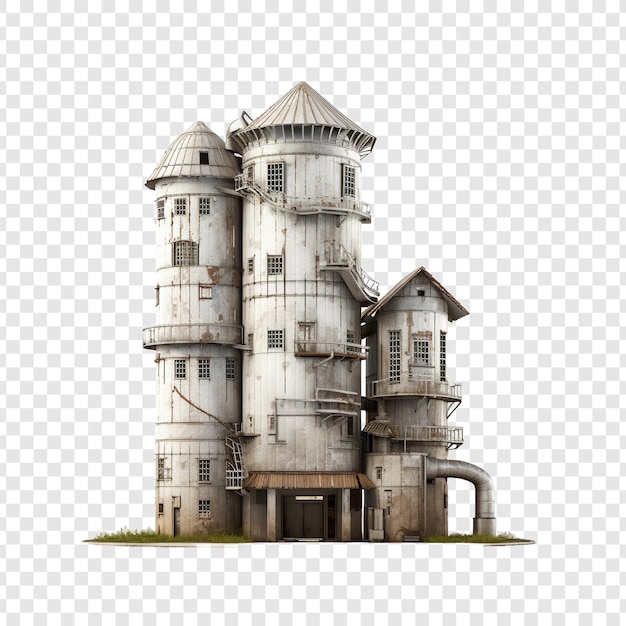 Free PSD silo house house isolated on transparent background