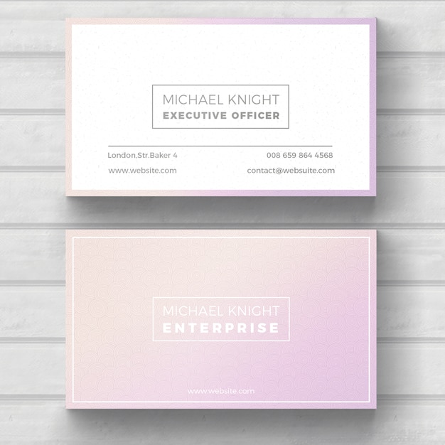 Simple minimal business card