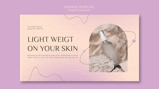 Free PSD skin care banner template