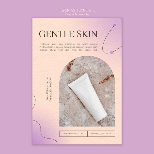 Free PSD skin care print template