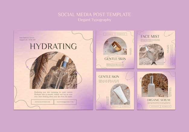 Free PSD skin care social media posts