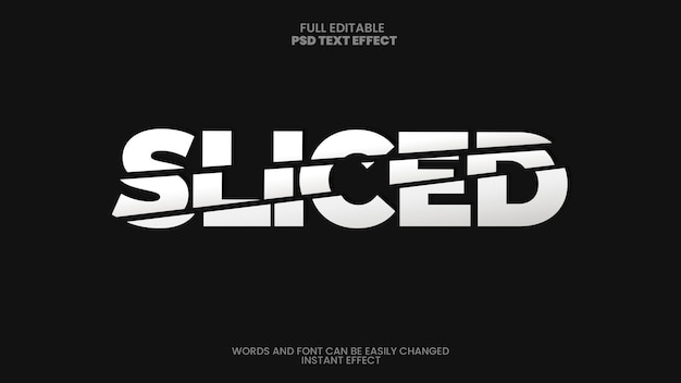 Free PSD sliced text effect