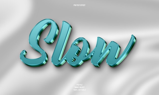 Free PSD slow 3d editable text effect