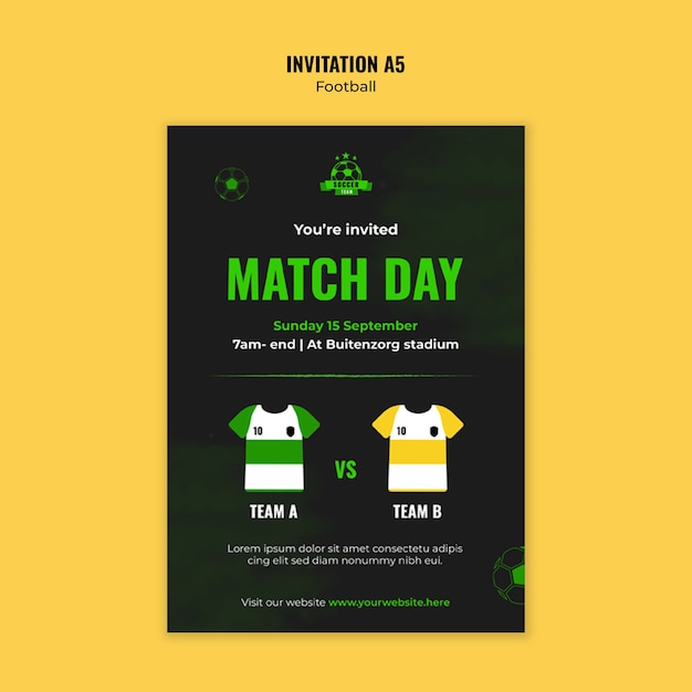 Free PSD soccer template design