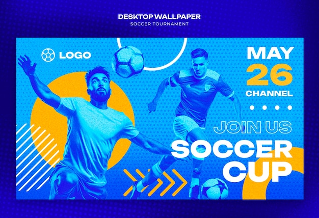 Free PSD soccer tournament template design