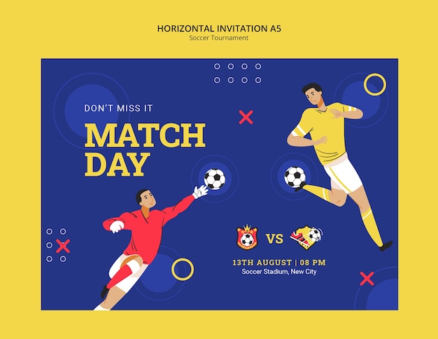 Free PSD soccer tournament template design