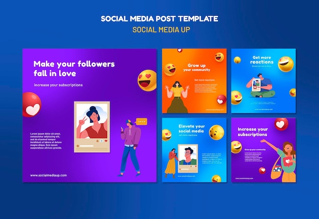 Social media instagram posts templates