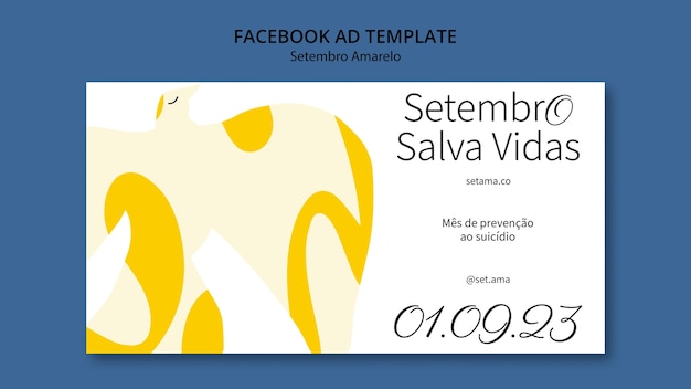 Free PSD social media promo template for brazilian suicide prevention month awareness