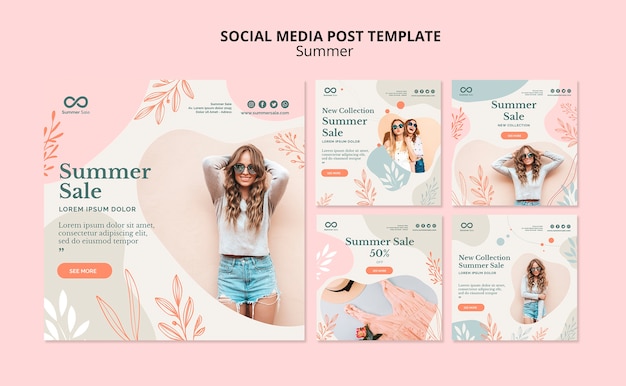 Free PSD social media summer sale post