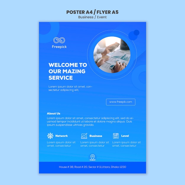 Free PSD social media web template for flyer