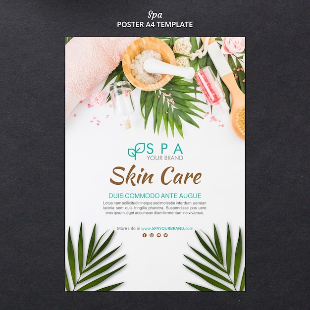 Free PSD spa concept poster template