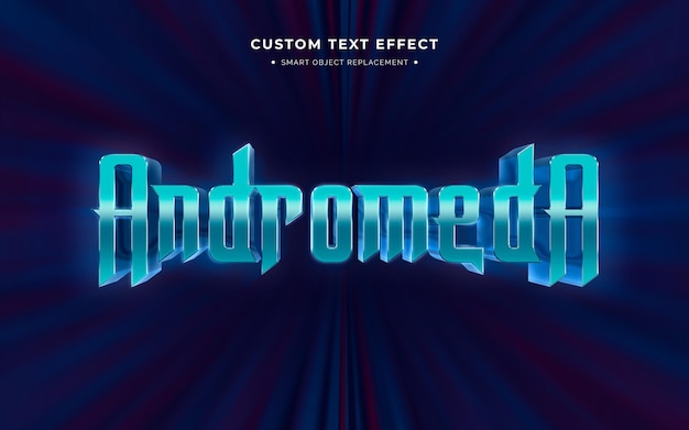 Free PSD space movie and video game 3d text style effect