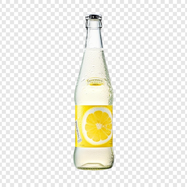 Free PSD sparkling lemonade bottle isolated on transparent background