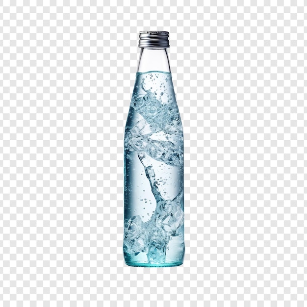 Free PSD sparkling water bottle isolated on transparent background