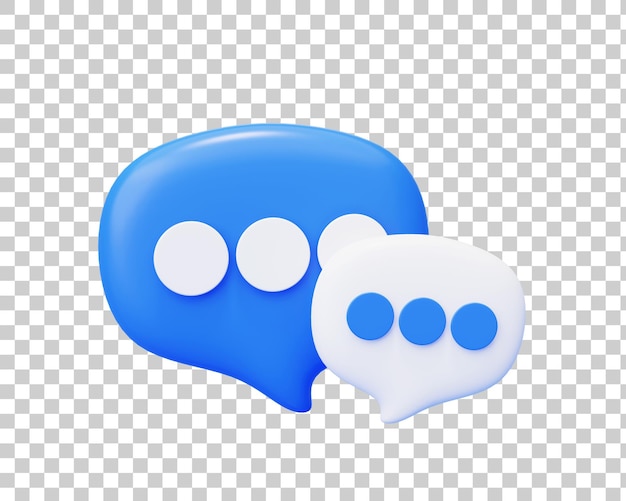 Free PSD speech bubble chat talk communication icon 3d background illustration