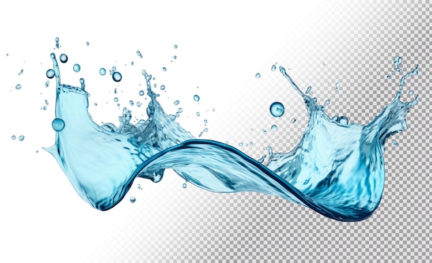 Splash of water on transparent background