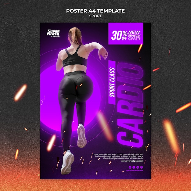 Sport new season offer poster template