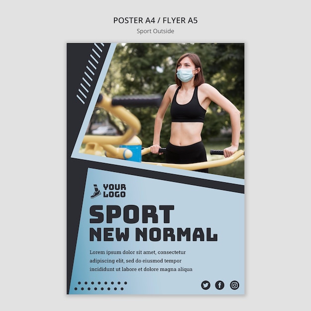 Free PSD sport outside poster design