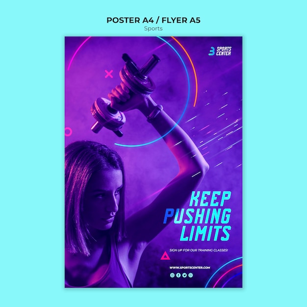 Free PSD sport poster template