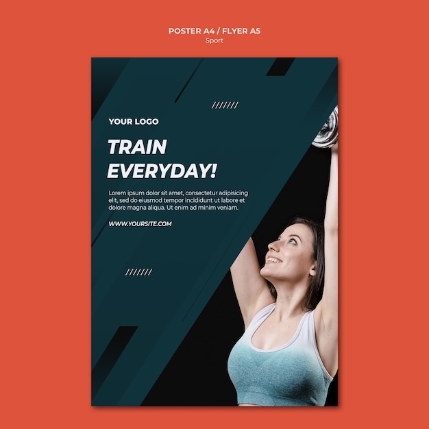 Free PSD sport poster template