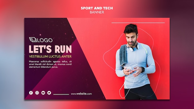 Free PSD sport & tech banner template design