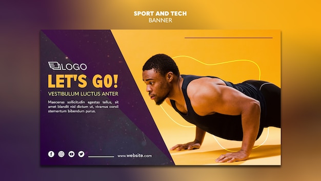 Sport & tech banner template