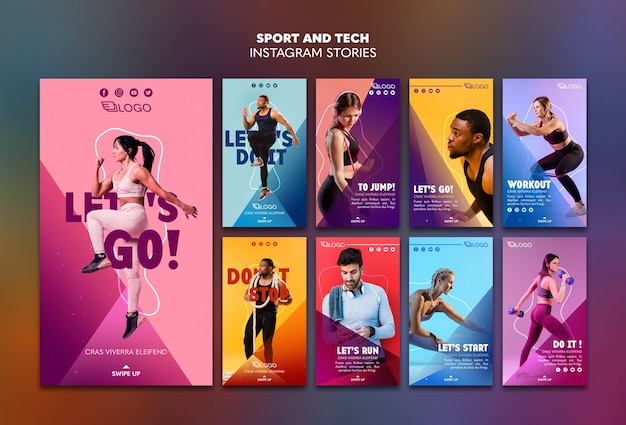 Sport & tech instagram stories template