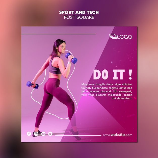 Sport & tech post template design