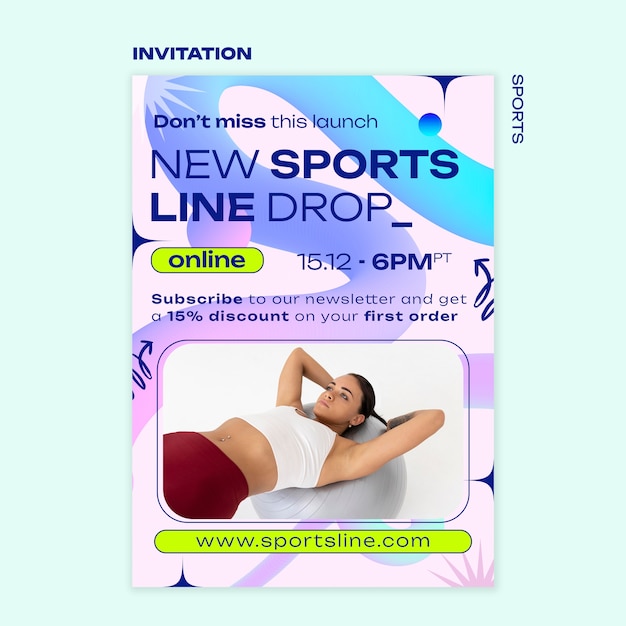 Free PSD sport training invitation template