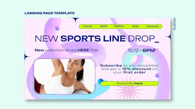 Free PSD sport training landing page template