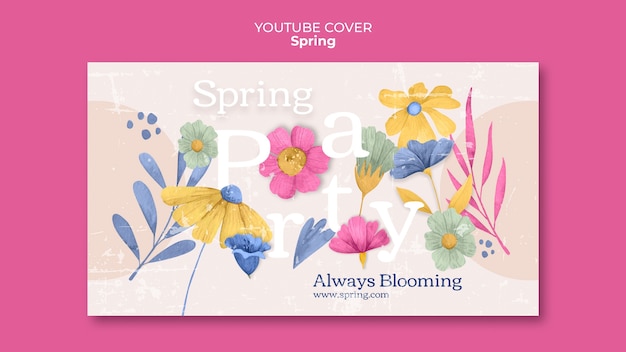 Free PSD spring celebration youtube cover