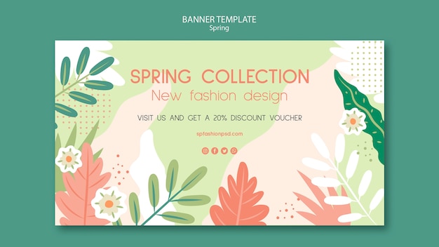 Spring collection banner template