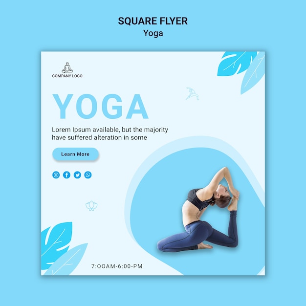 Square flyer for yoga exercise