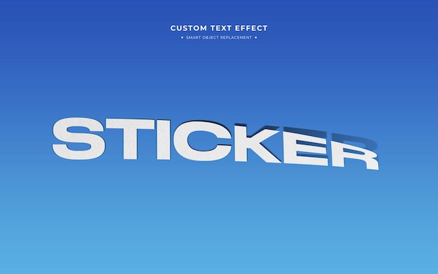 Free PSD sticker paper text effect